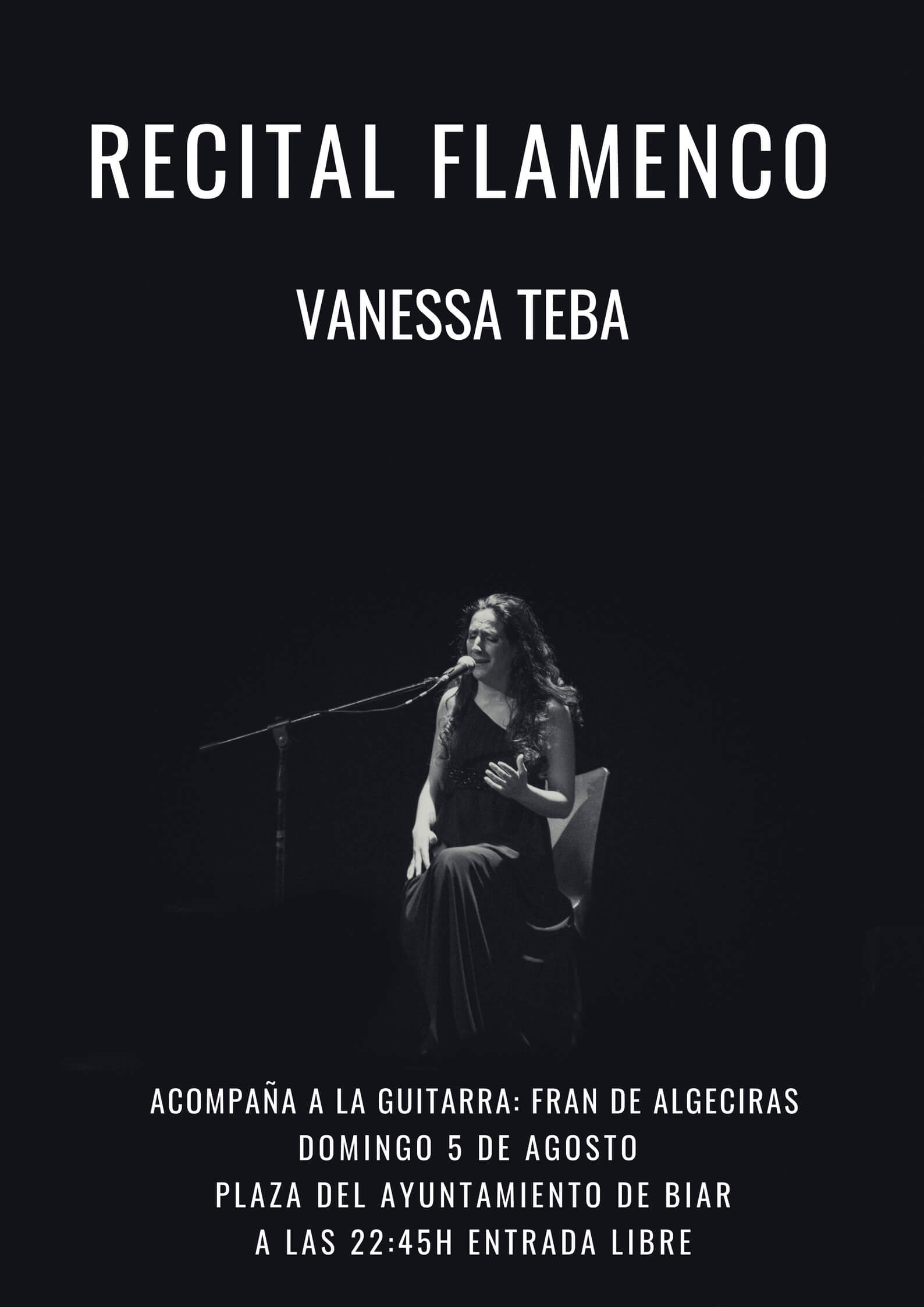 Vanessa Teba recital flamenco Biar-Alicante